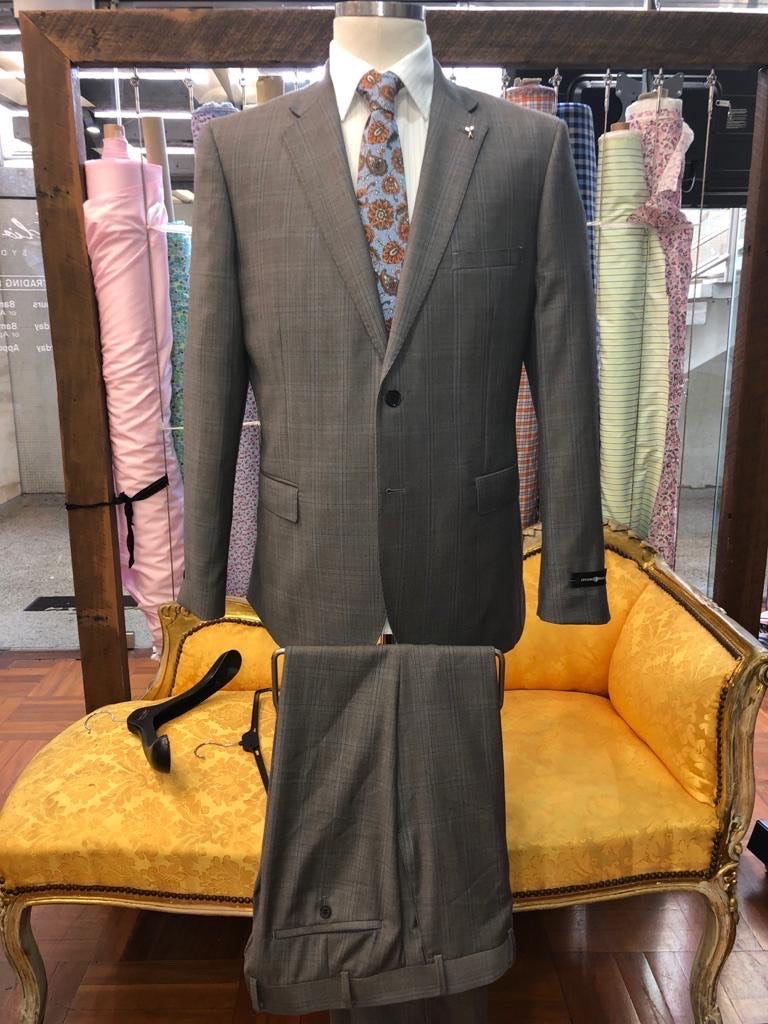 Men’s Jensen Grey Check Suit