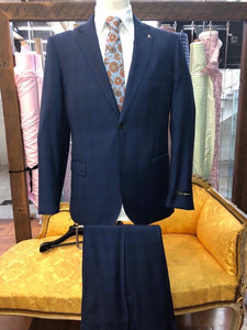 Men’s Jensen Navy Check Suit