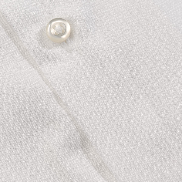 Men's Jacquard Check Shirt White